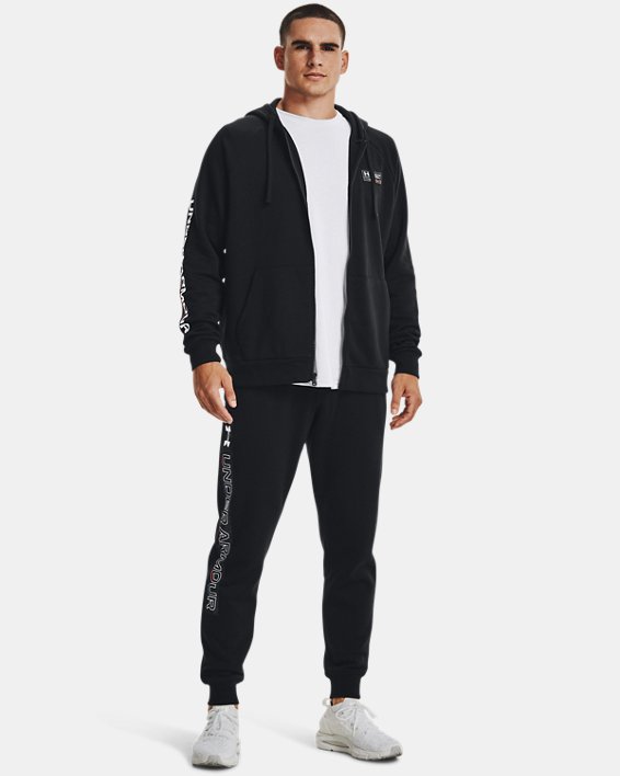 เสื้อฮู้ด UA Rival Fleece Chroma Full-Zip สำหรับผู้ชาย, Black, pdpMainDesktop image number 2